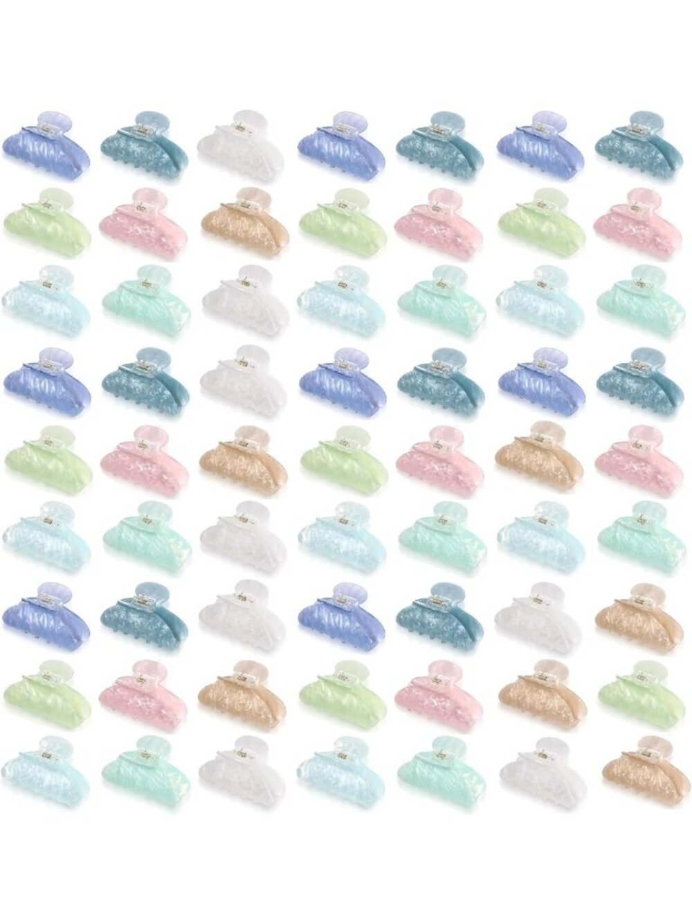 64 Pcs Large Non-Slip Acrylic Hair Claw Clips - Strong Hold Barrettes for All